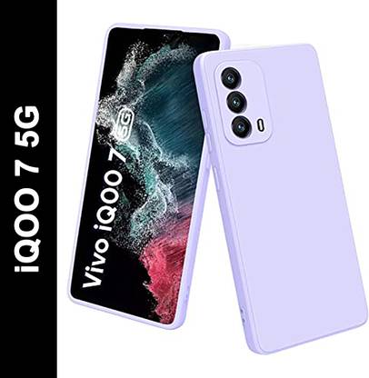 TRUEUPGRADE Back Cover for Liquid Silicone iQOO 7 5G Back Cover Case| Microfiber Inside