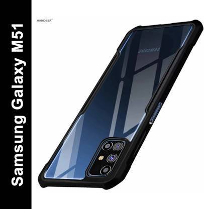 MOBIDEER Back Cover for Samsung Galaxy M51, Transparent Hybrid Hard PC Back TPU Bumper
