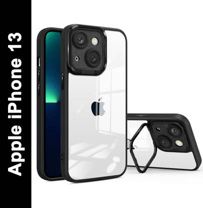 gadvik Back Cover for Apple iPhone 13 CLEAR GLOSSY CAMERA RING STAND CASE