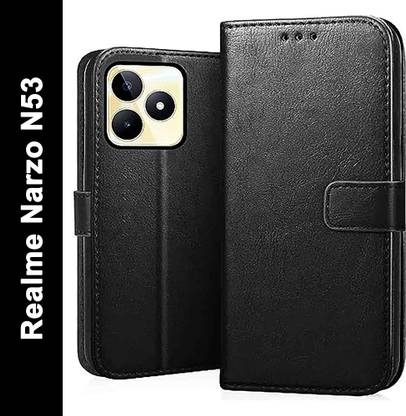 Loopee Flip Cover for Realme Narzo N53, RMX3761 leather with card pocket