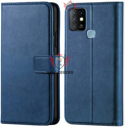 KING COVERS Wallet Case Cover for INFINIX HOT 10| Inside TPU with Card Pockets | Wallet Stand | Magnetic Closure