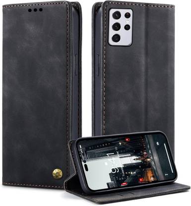 GoPerfect Flip Cover for Samsung Galaxy S22, Premium Imported Business Series Wallet Back Cover