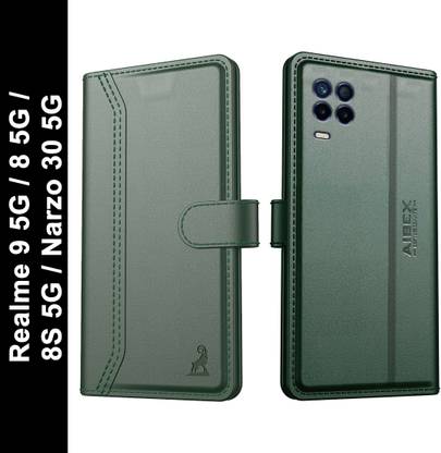 AIBEX Wallet Case Cover for Realme 9 5G / Realme 8 5G / Realme 8S 5G / Realme Narzo 30 5G| Premium Leather Finish