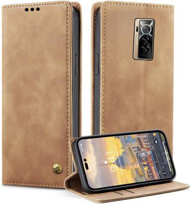 GoPerfect Wallet Case Cover for Tecno Phantom X , Premium Imported Business Series Flip Back Cover