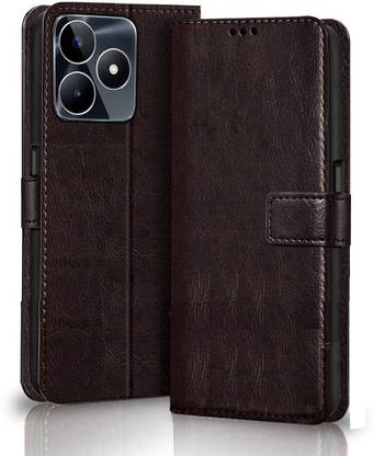 N करता Wallet Case Cover Realme Narzo N53 Flip case cover - Coffee के लिए