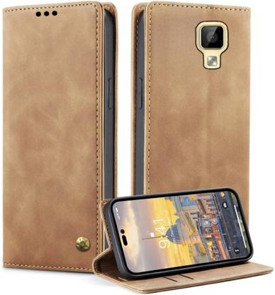 Luxury Counter Flip Cover for Gionee P7 Max Leather Finish | Inside TPU with Card Pockets | Back Cover