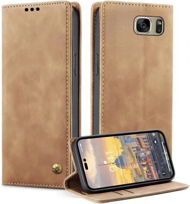 XSHIELD Flip Cover for Samsung Galaxy S7 Edge | Business Professional Case |Foldable Stand Back Cover|