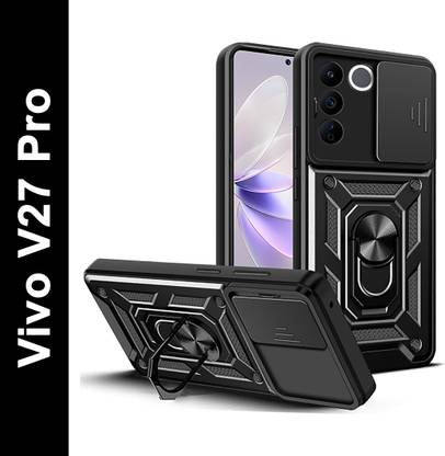 KrKis Back Cover for Vivo V27 Pro, 360° Protection | Slide Camera Case