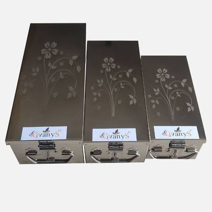 GvanyS Peti Set (Multi_Pack of 3) Size -8', 10', 12' Inch. With Printed Cash Box