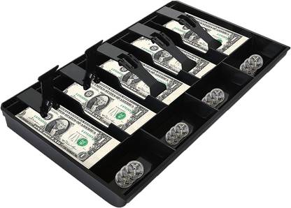 SAMJU Money Tray Cash Register Drawer 5 Bills 4 Coins Compartments counter Cash Box