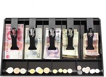 REMICH PLASTIC CASHIER CASH DRAWER 5 BILLS CLIP AND 4 COINS TRAY FOR SHOP, OFFICE USE Cash Box