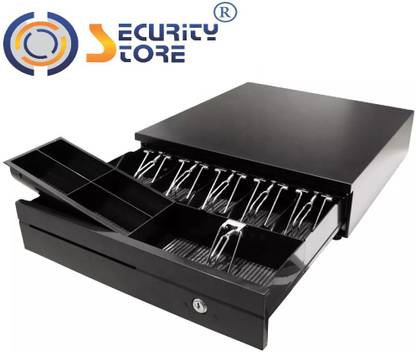 Security Store Pos Machine Cash Drawer/ Cash Box- 6 Notes & 4 Coin Slots (Removable Coin Tray) Cash Box