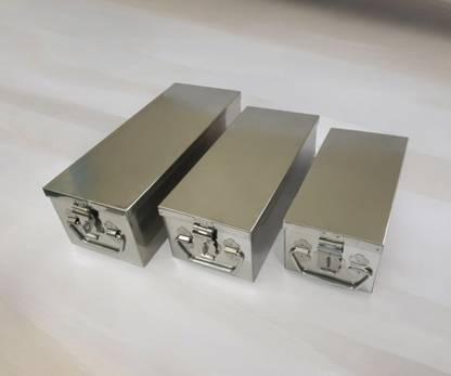 JOWEL Stainless Steel Bank Locker Box / Jewellery Storage Organizer - Set of 3 pieces Bank Locker Box for Gold, Organizing and Storage of Cash and Jewellery Vanity Box