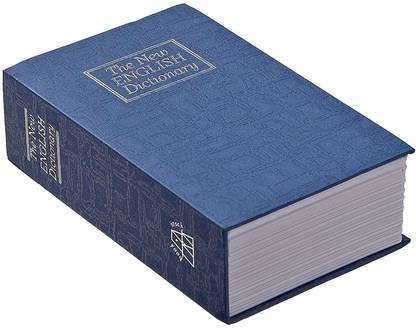 VAKRA Secret Book Locker Dictionary with Key Lock | Portable Storage Safe Vault Cash Box
