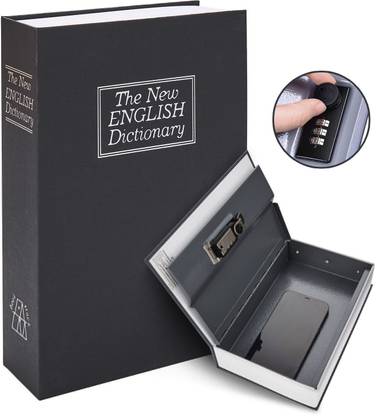 Wishbone BOOK SAFE NUMBER LOCK BIG Book Safe with Combination Lock Safe Locker