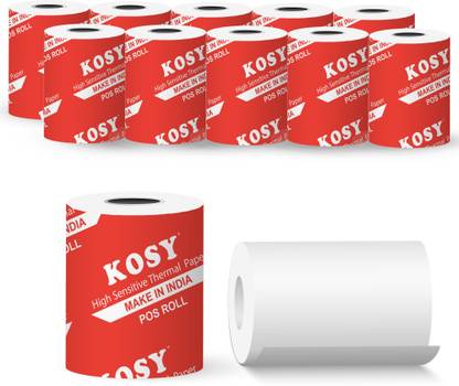 KOSY POS Thermal Paper Roll Pack of 10 Swipe Machine Receipt Paper Thermal Cash Register Paper