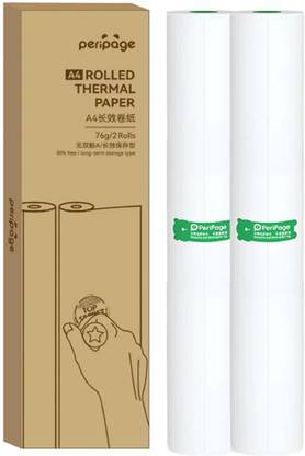 Peri Page A4 Size 210x30mm- 8inch Thermal Paper for A4 Portable Printer (10yr) Thermal Cash Register Paper