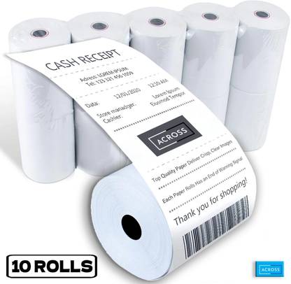 ACROSS POS ROLL 3 Inch (10 rolls) Thermal Cash Register Paper