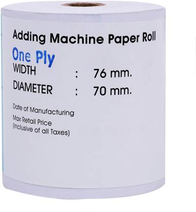 globe Thermal Paper Roll used for Billing adding machines (76mm X 70mm) Single Ply Traditional Cash Register Paper