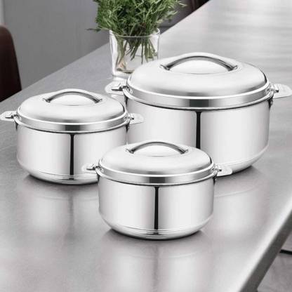 MITHALI steal casrol pak of 3 1500 2500 3500-21 Pack of 3 Thermoware Casserole Set