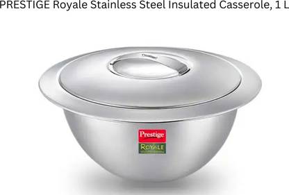 Prestige Royale Stainless Steel Insulated Casserole, 1 L Serve Casserole