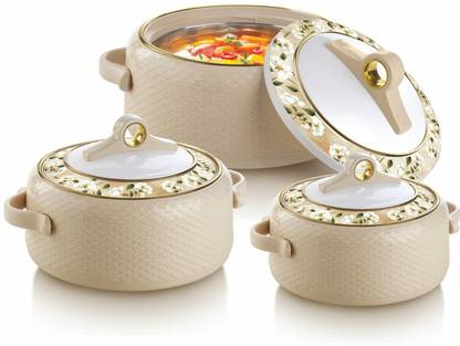 NAYASA NAYASA Coral Casserole Set Pack of 3 Thermoware Casserole Set