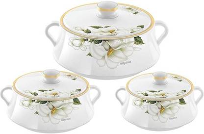 malik brothers Pack of 3 Thermoware Casserole Set
