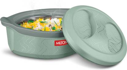 MILTON Evoke 1000 PU Insulated Inner Stainless Steel Casserole, 850 ml, Light Green Serve Casserole  (850 ml)