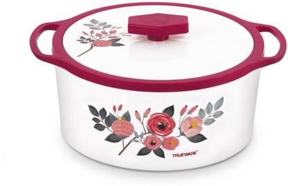 Trueware Floraa Inner Stainless steel Outer Plastic (Red) Thermoware Casserole
