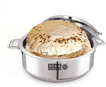 Usha Shriram Stainless Steel Hot-Case With Lid| 2 L Thermoware Casserole  (2000 ml)