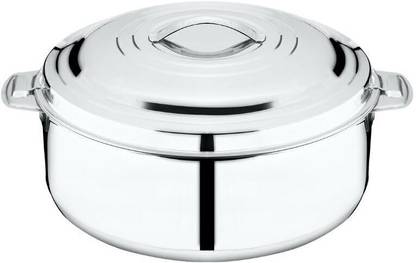 THANGAM Stainless Steel Hot Pot Curry Roti Chapati Rice Hot Box Pot with Lid Twist Lock Serve Casserole