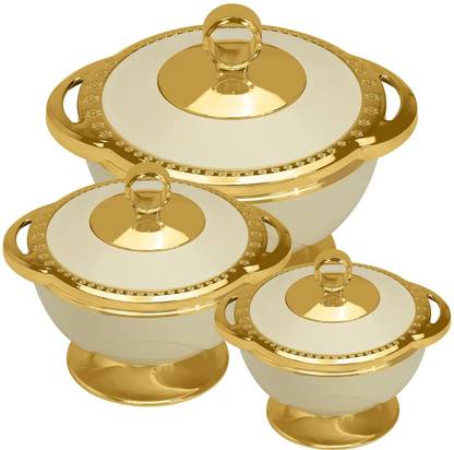 Selvel Milano Casserole Set with Lid 1700, 1100 & 600 ML Serve Casserole