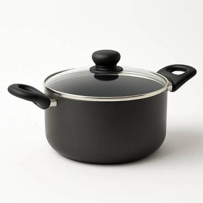 Habitat Graz Nonstick Biryani Pot | Cookpot with Glass Lid for for Cooking Biryani, Rice Cook and Serve Casserole