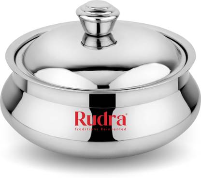 Rudra SS Safari Double Walled Stainless Steel Casserole (0.5 LItre) Serve Casserole