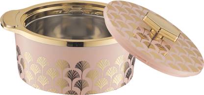 Trueware Floraa Fine Inner Steel Casserole, 1000 ml, PU Insulated BPA free Odor Proof Thermoware Casserole