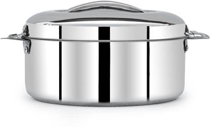 MANAU Hot Pot Double Wall Insulated Stainless Steel Casserole with Steel Lid (2500 ML,Weight-950 grams) Serve Casserole
