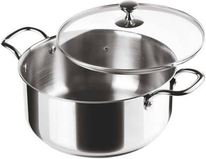 मिल्टन Pro Cook Stainless Steel Casserole With Glsss Lid, 16 cm/1.6 litre, Silver कुक एंड सर्व कैसरोल