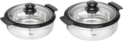 Mumma's LIFE Hot Pot Roti Box hot case with Lid for Kitchen (1500ML & 2000ML) Pack of 2 Thermoware Casserole Set