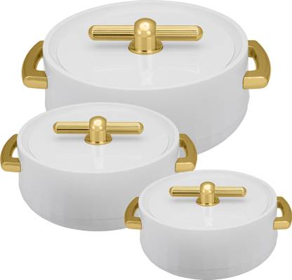 Selvel Global Pack of 3 Serve Casserole Set (1700 ml, 1200 ml, 600 ml) Pack of 3 Serve Casserole Set
