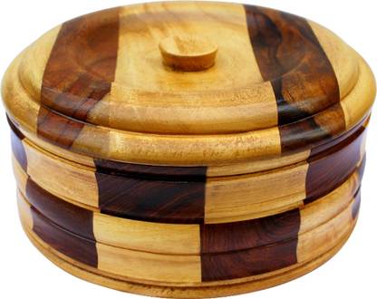 RWS Wooden Chapati box, Roti Box, Casserole Chess Serve Casserole