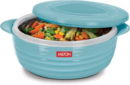 MILTON Aspire 1500 Inner Stainless Steel Casserole, 1180 ml, Blue Serve Casserole