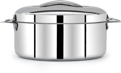 MANAU Hot Serve Double Wall Insulated Hot Pot Stainless Steel Casserole with Steel Lid (3500ML,Weight-1.4 Kgs) Serve Casserole
