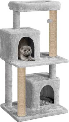 WUDYHUB Large Cat Tree Tree with Sisal Scratching Posts, Dangling Balls Free Standing Cat Tree
