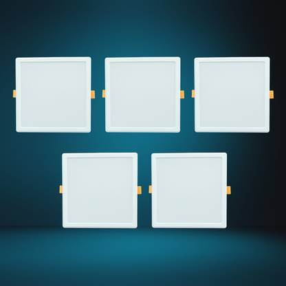 ASTER LITE 15-Watt Slim Square LED Panel Light/Ceiling Light (Cool White, Pack of 5) Recessed Ceiling Light Ceiling Lamp