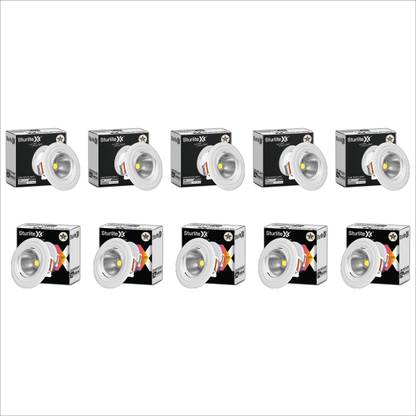 Sturlite Radeon 3W LED Spotlight| 3000K Warm White Color Temperature - (Pack of 10) Recessed Ceiling Lamp