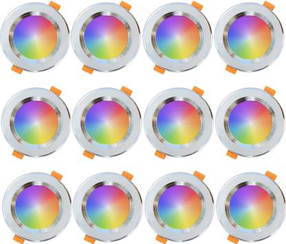 DMK Lights 7 in 1 Colors Pack of 12 Down Conceal Light 1 YEAR WARRANTY 4LN 12 QTY Ceiling Light Ceiling Lamp