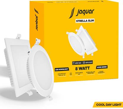 Jaquar Strella Slim 8W Round Recess Down Light - Cool White (Pack of 1) Ceiling Light Ceiling Lamp