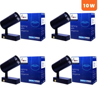 MIDAS ELECTRONICS 10 Watts Focus Light | Track Light Flexibly Rotatable Light Head | Pack Of 4 Track Light Ceiling Lamp