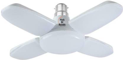 Pick Ur Needs B22 Foldable Light, 28W 4-Leaf Fan Blade LED Light Bulb, Super Bright Pendant Lamp Ceiling Lamp