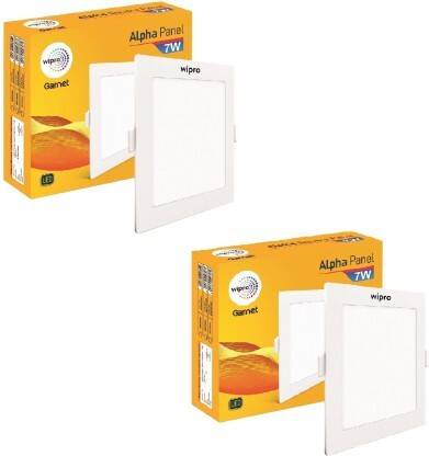 Wipro 7 Panel Square 2700k (Pack of 2 ) Ceiling Light Ceiling Lamp